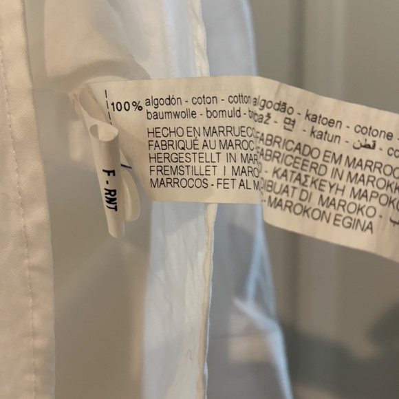 Women's Zara Oversized White Button Down Long Sleeve Shirt Size M - Picture 4 of 7